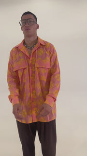 Nomad Shirt Embroidered Coral