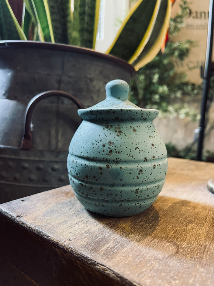 Ceramic sugar pot small