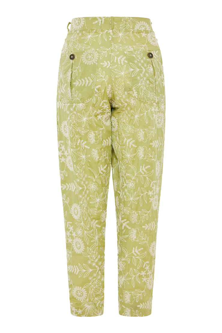 Jacopo Pants Embroidered Light Green