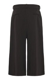 Kuss Cropped Pants Striped Black