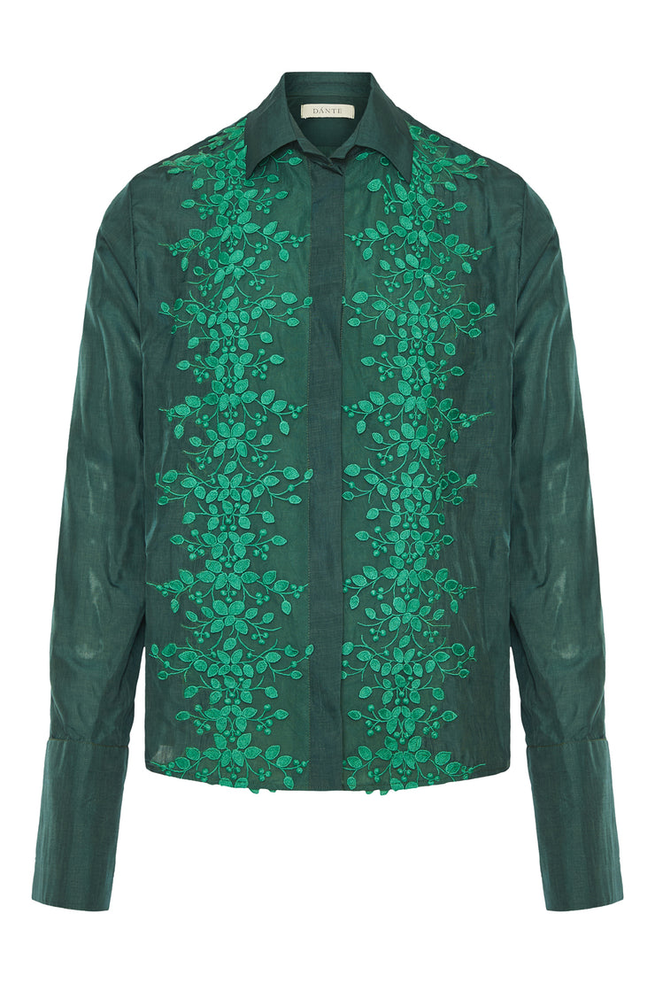 Affair Embroidered Shirt Green