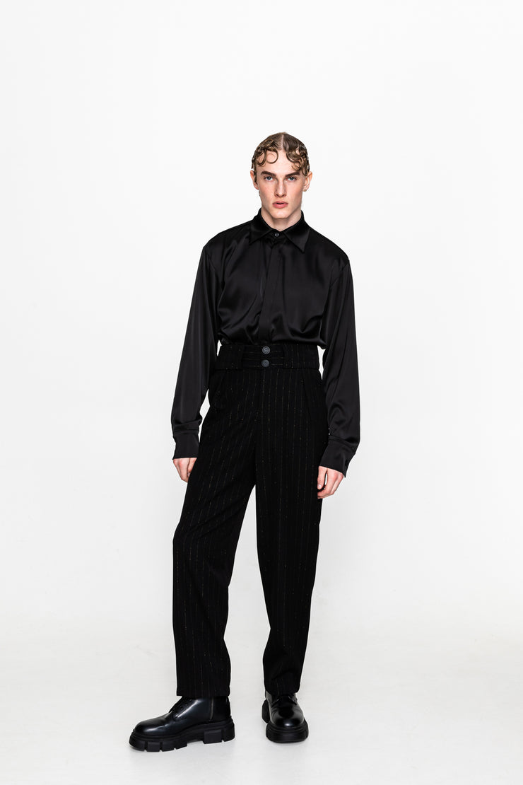 Vincenzo Pants Striped Black