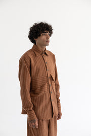 Femora Striped Shirt Brown