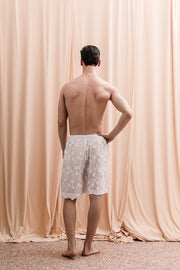 Iberis Embroidered Boxer Shorts White