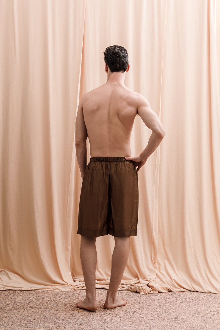 Iberis Long Boxer Shorts Brown