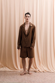 Iberis Long Boxer Shorts Brown