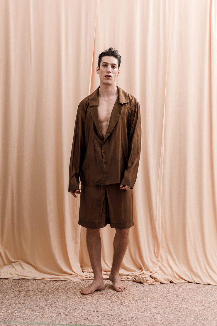 Iberis Long Boxer Shorts Brown
