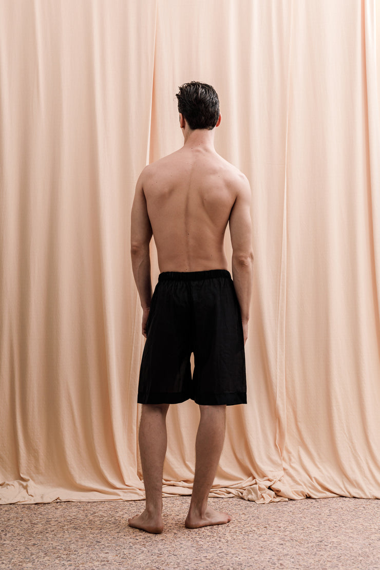 Iberis Long Boxer Shorts Black