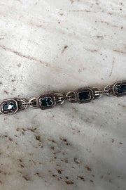 Chain Square With Blue Stone bracelet