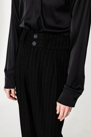 Vincenzo Pants Striped Black