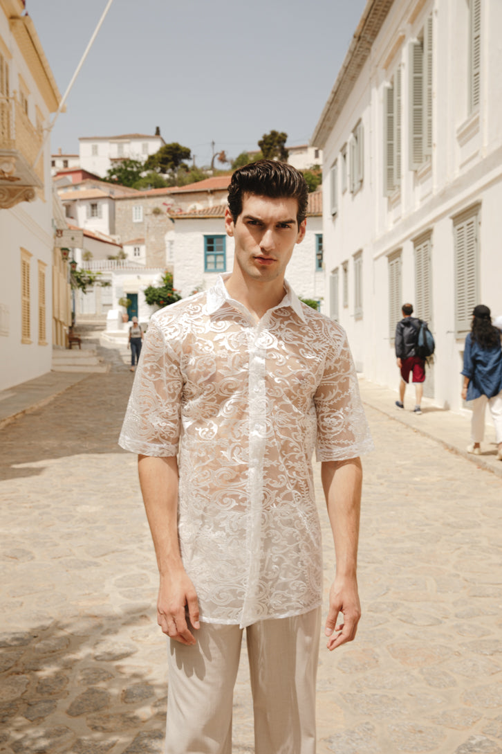 Anora Shirt Lace White – Dante Men