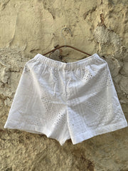 Iberis Boxer Shorts Broderie Off-White
