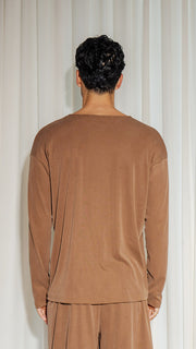 Iberis Ribbed T-shirt Brown