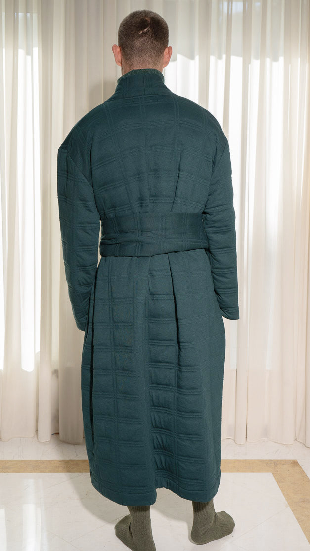 Desmos Quilted Robe Green