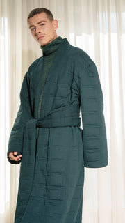 Desmos Quilted Robe Green