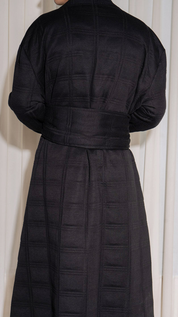 Desmos Quilted Robe Black