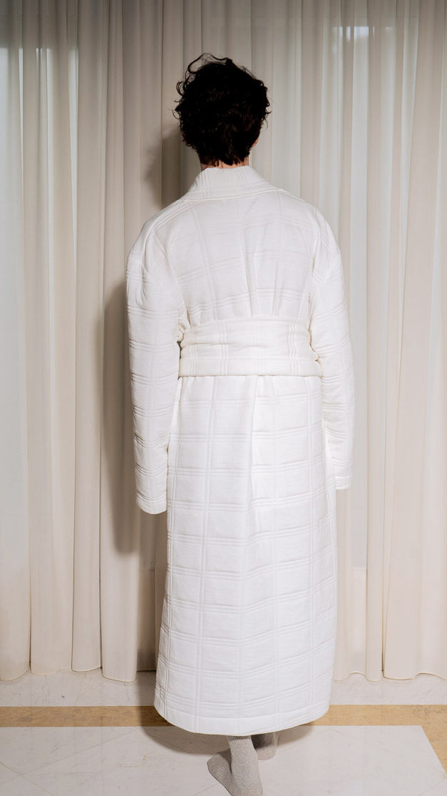 Desmos Quilted Robe White