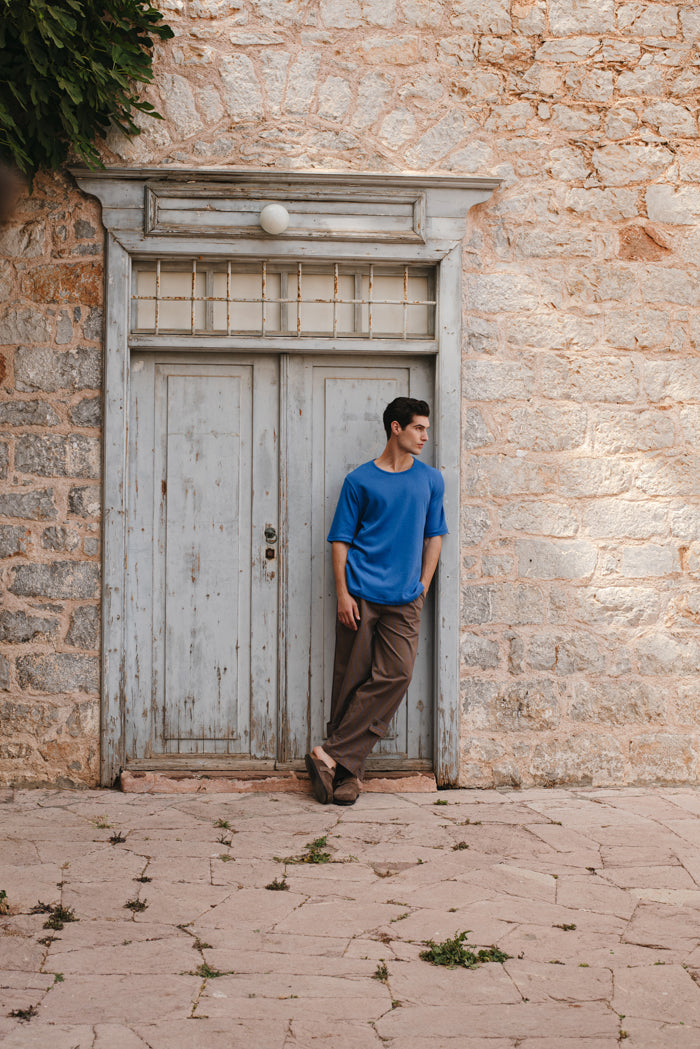 Route T-Shirt Textured Bright Blue