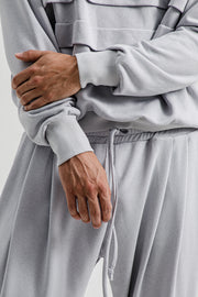 Medusa Pleated Sweater Grey