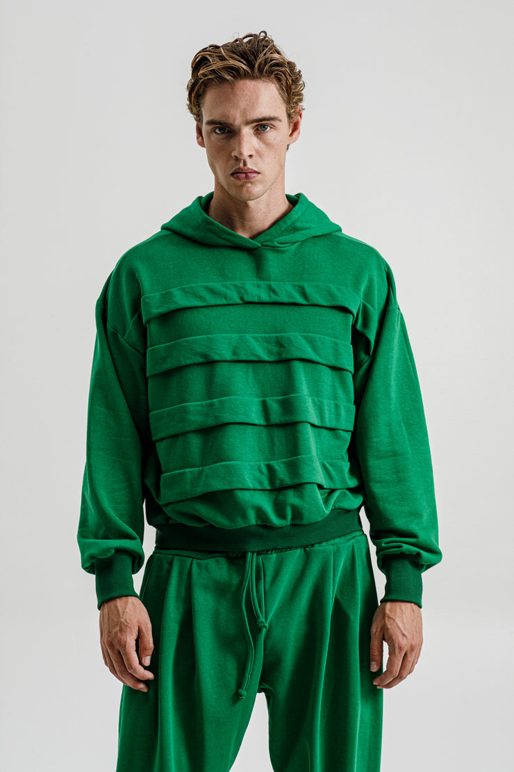 Medusa Pleated Sweater Green