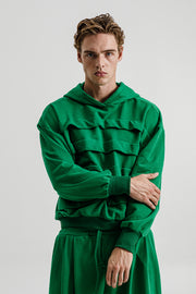 Medusa Pleated Sweater Green