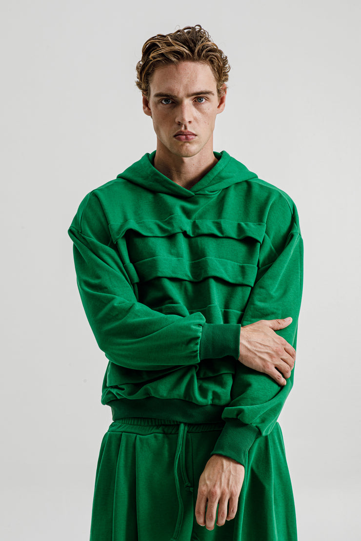 Medusa Pleated Sweater Green