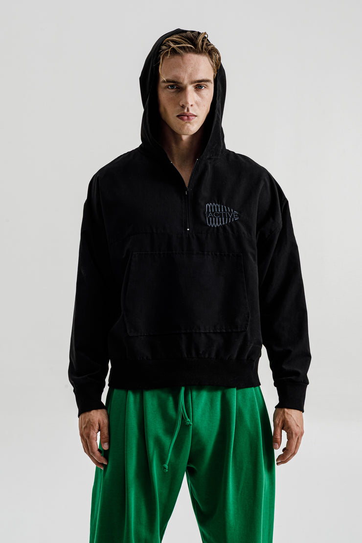 Cocito Hooded Anorak Black