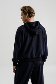 Medusa Pleated Sweater Dark Blue