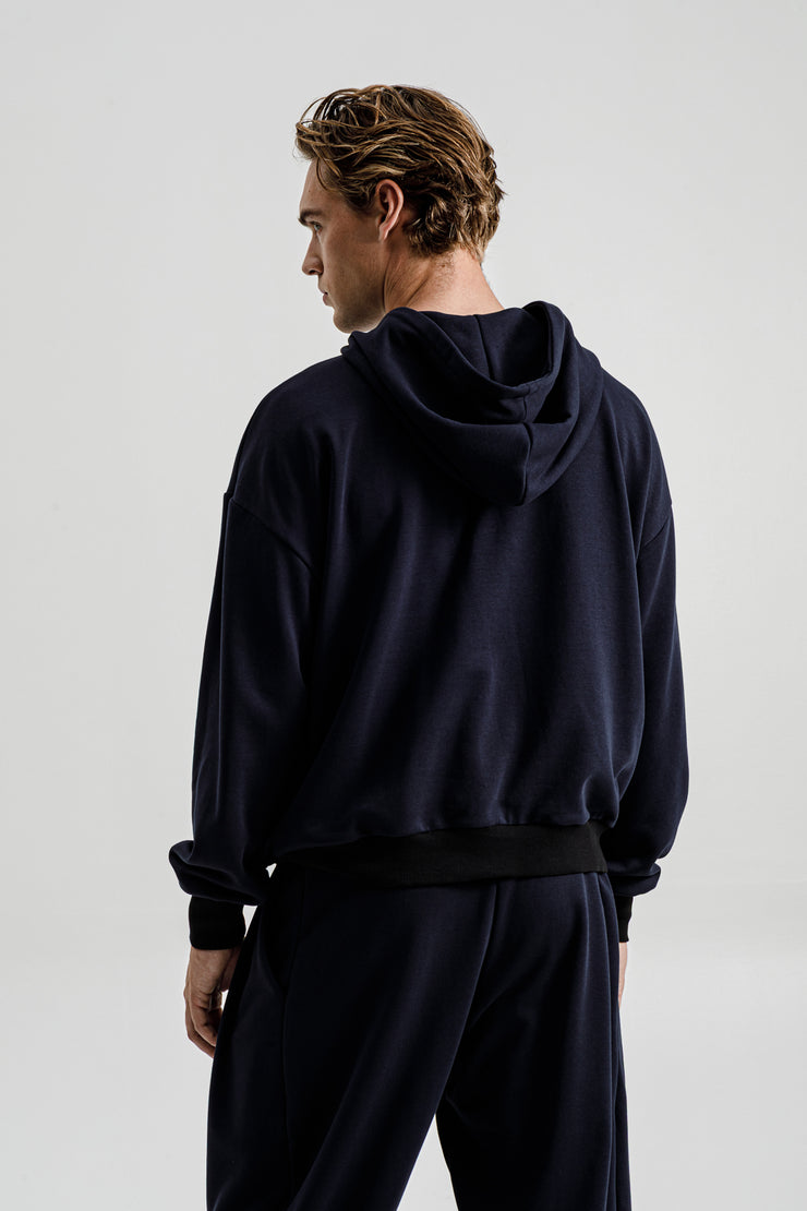 Medusa Pleated Sweater Dark Blue