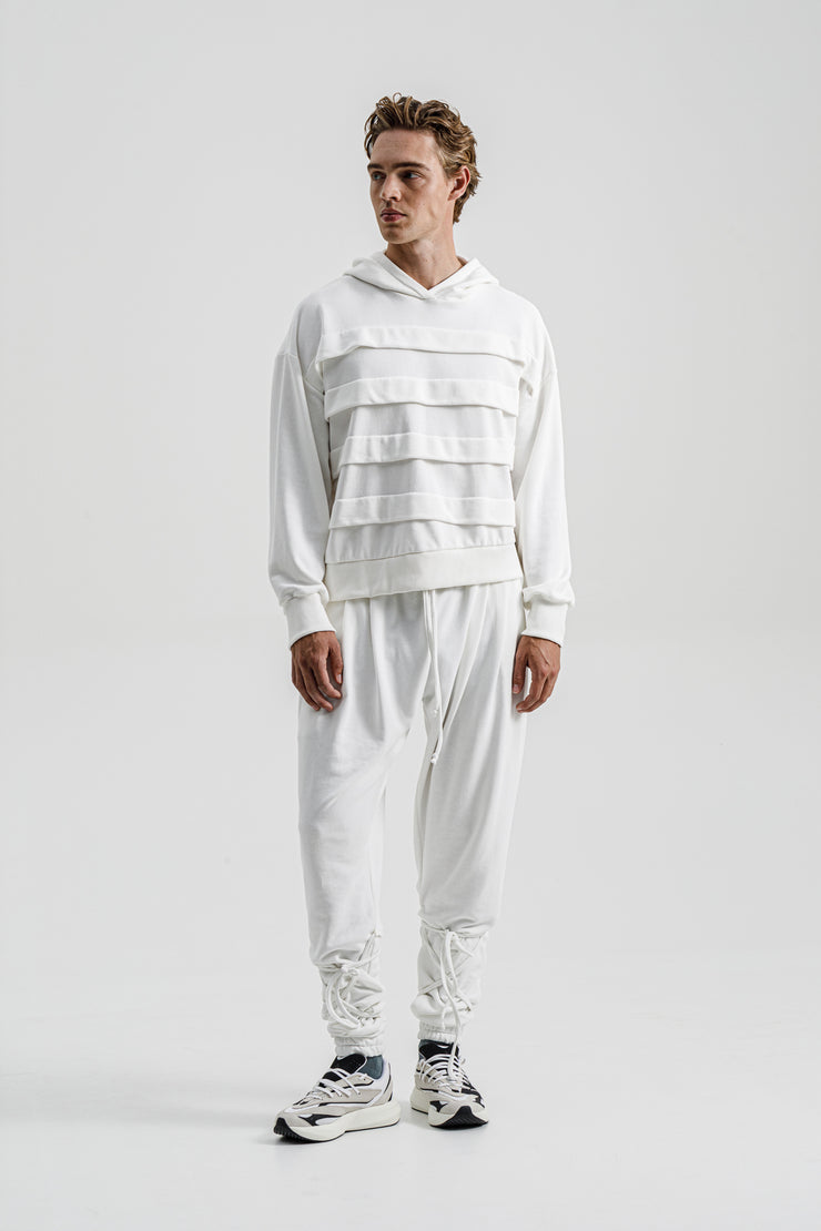 Medusa Pleated Sweater White