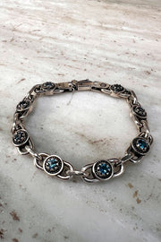 Chain Rose With Blue Stone bracelet