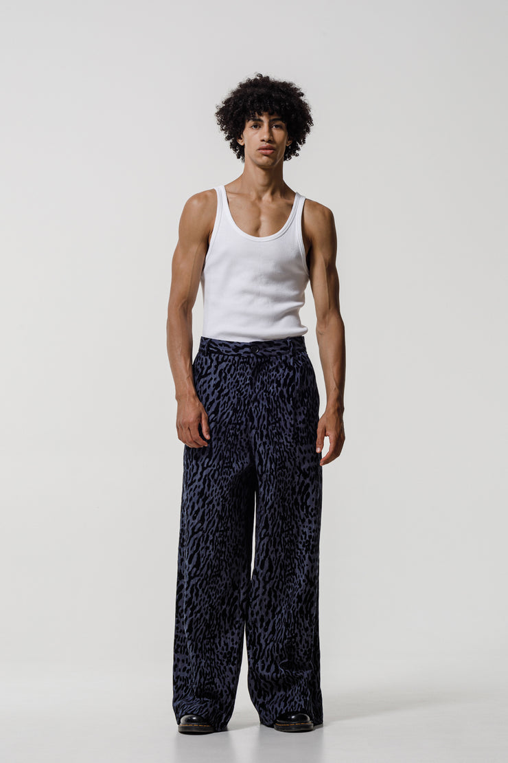 Eldoardo Pants Denim Animal Printed