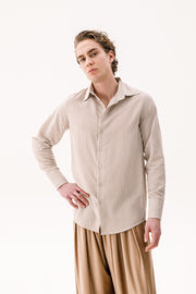 Fabio Shirt Striped Beige