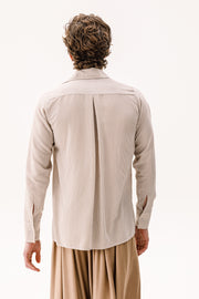 Fabio Shirt Striped Beige