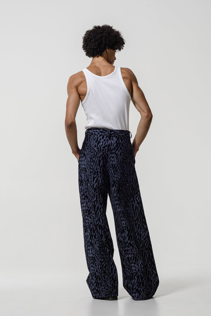 Eldoardo Pants Denim Animal Printed
