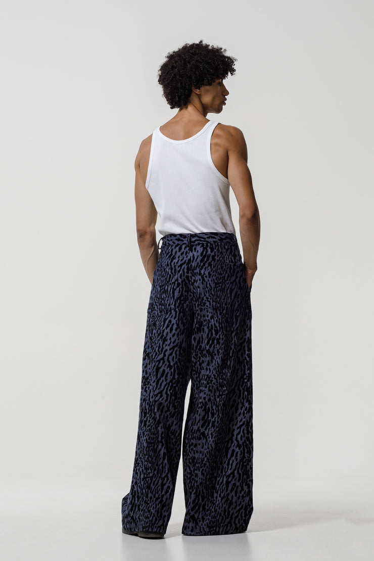 Eldoardo Pants Denim Animal Printed