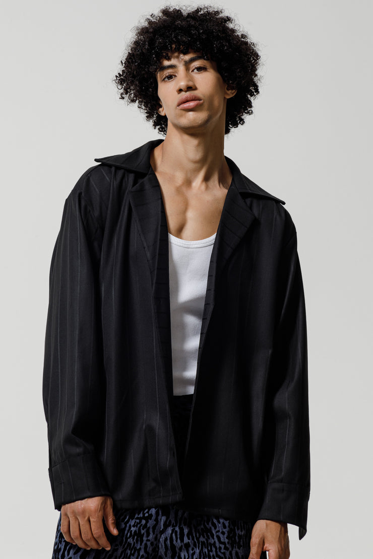 Vangauard Shirt Striped Black