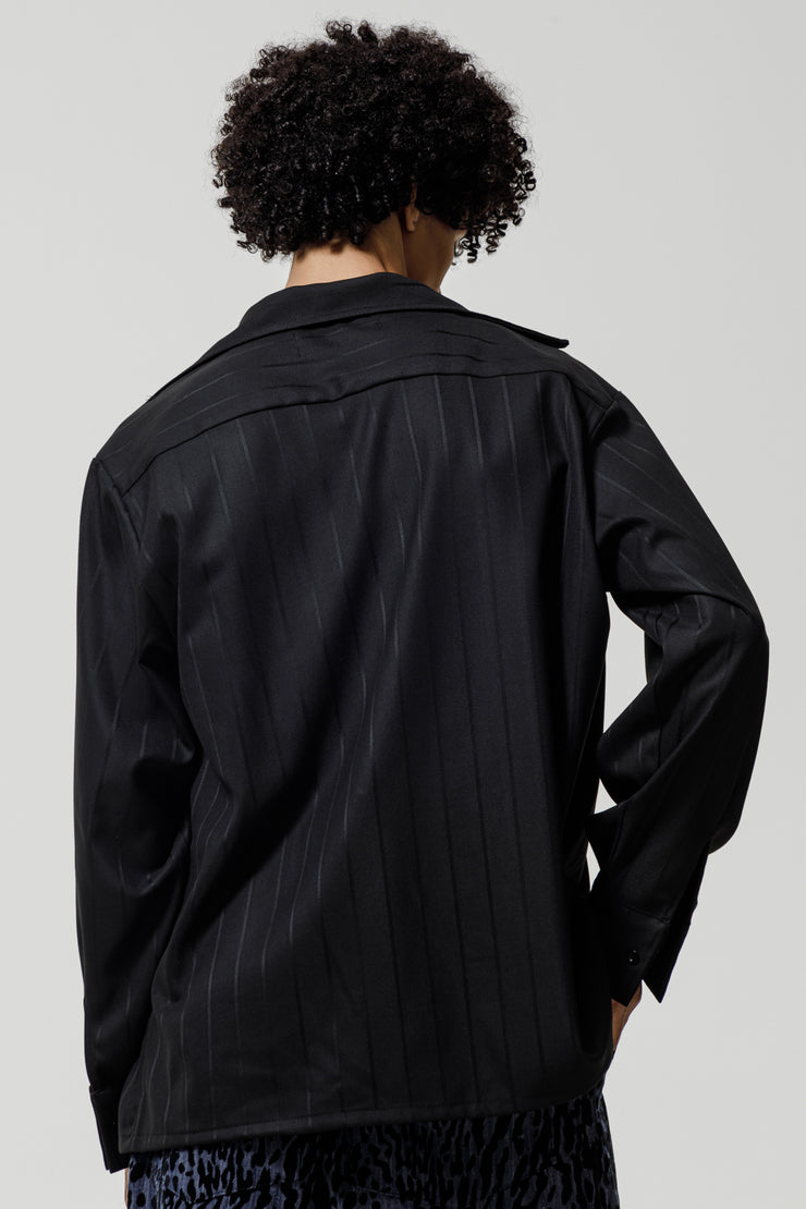 Vangauard Shirt Striped Black