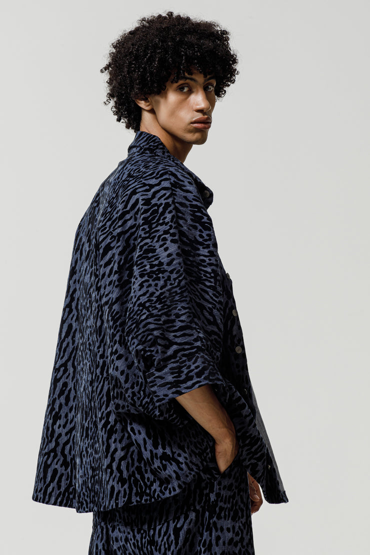 Altitude Jacket Denim Animal Printed