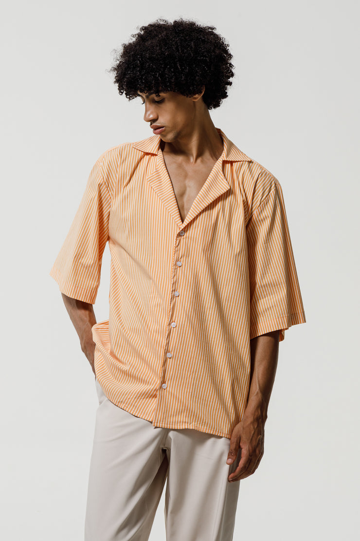 Horizon Shirt Striped Orange