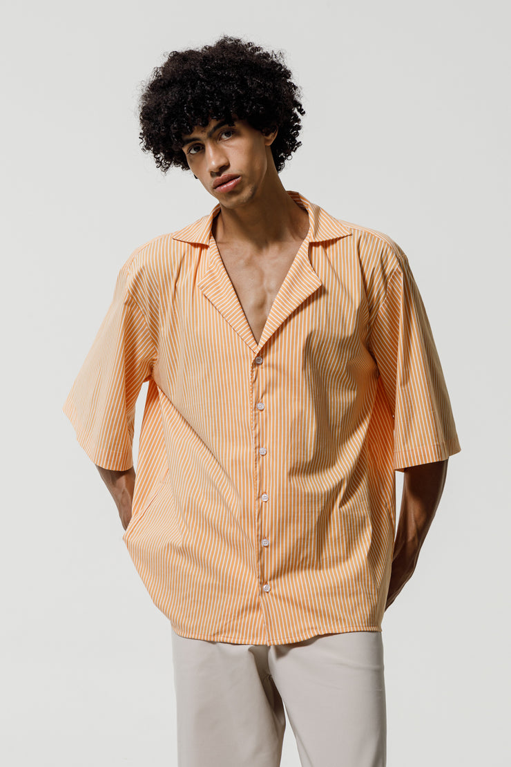 Horizon Shirt Striped Orange