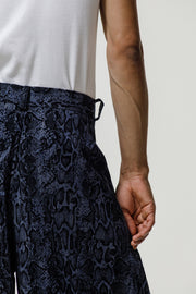 Kleos Pants Denim Snake Printed