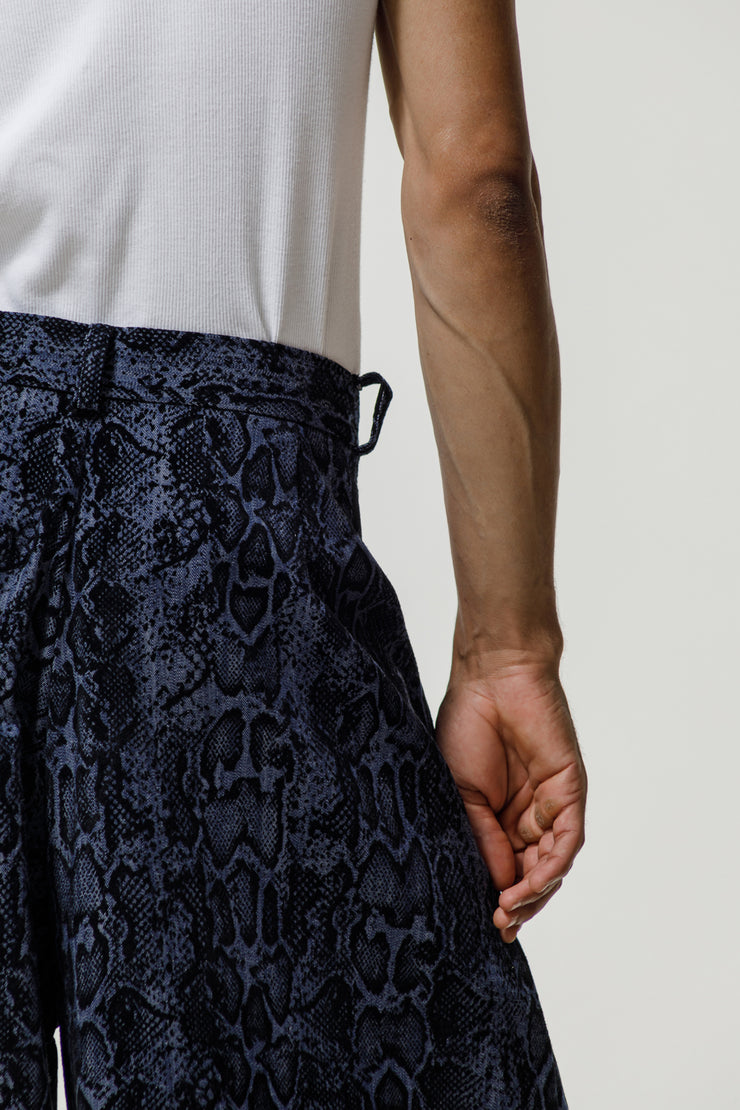 Kleos Pants Denim Snake Printed