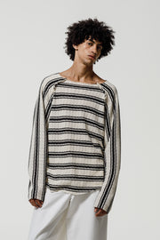 Delta Sweater Striped White