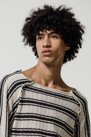 Delta Sweater Striped White