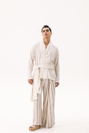 Arco Wrap Shirt Ecru