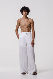 Aeon Embroidered Pants White