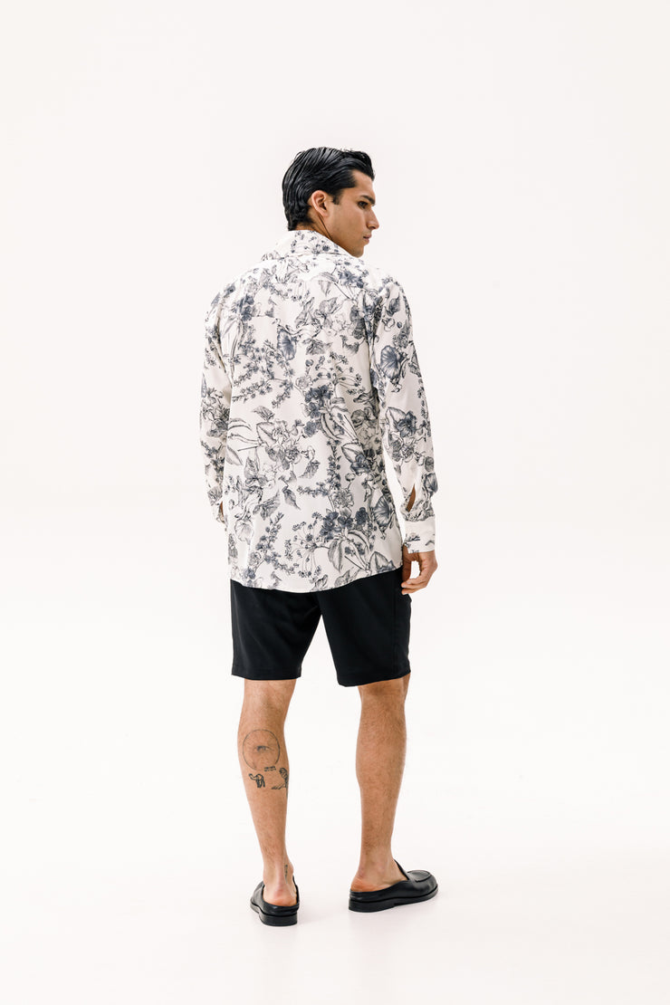 Anora Long sleeve Shirt Printed Ecru
