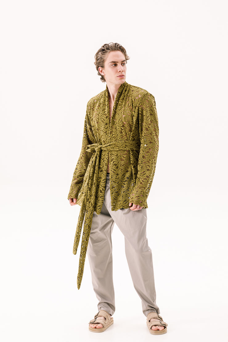Ettore Lace Shirt Green