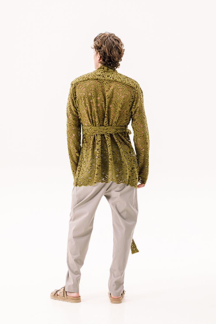 Ettore Lace Shirt Green